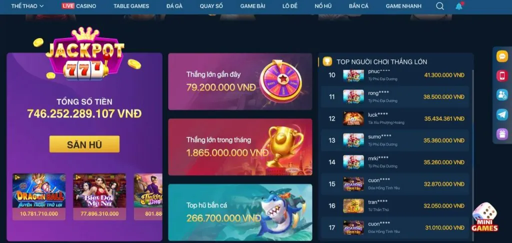 Sòng bạc trực tuyến Nổ Hũ QQ88 với các trò chơi casino hấp dẫn
